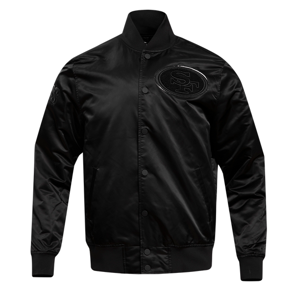 Pro Standard NFL San Francisco 49ers Triple Black Satin Jacket - Men's