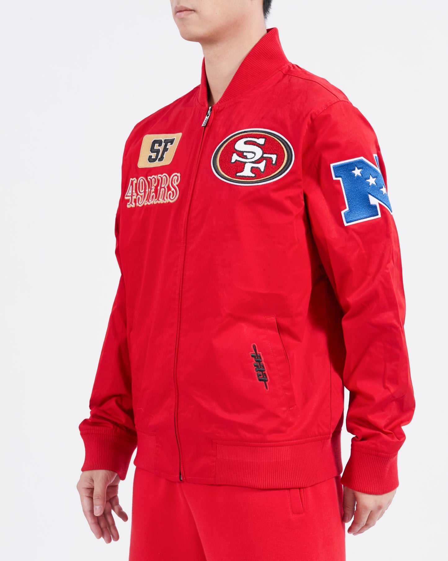 NFL SAN FRANCISCO 49ERS AREA CODE M TWILL JACKET (RED)