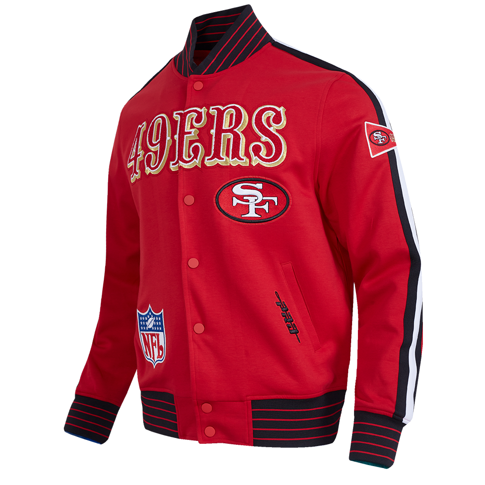 NFL SAN FRANCISCO 49ERS PRO GAME DAY RETRO JACKET (RED/BLACK/WHITE)