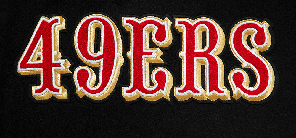 Red Black San Francisco 49ers Pro Standard Logo Wool Varsity Heavy Jac –  Exclusive Fitted Inc.