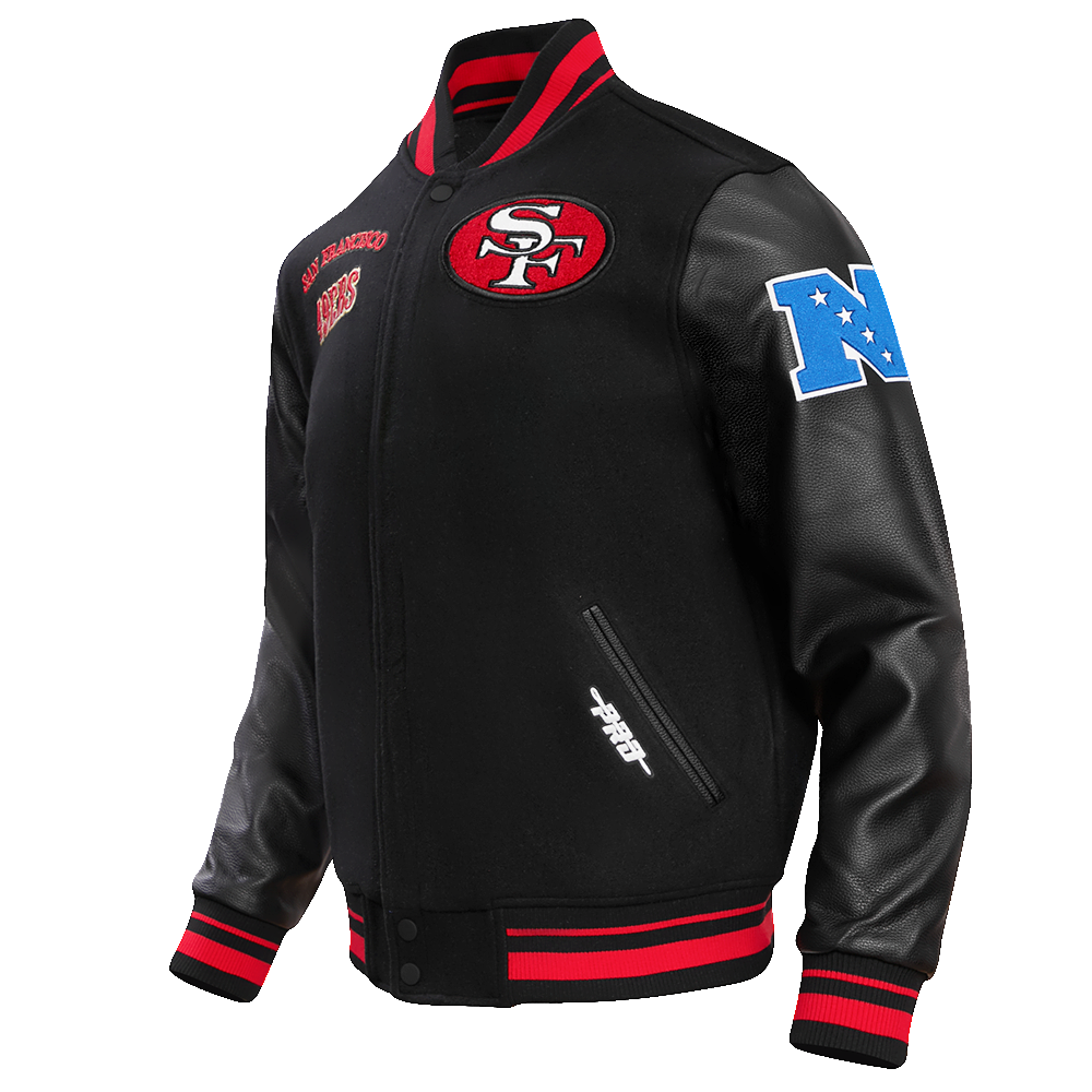 New varsity jacket san francisco 49ers deals L