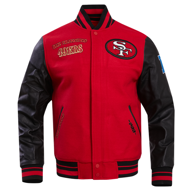 SAN FRANCISCO 49ERS RETRO CLASSIC RIB WOOL VARSITY JACKET (RED/BLACK) – Pro  Standard