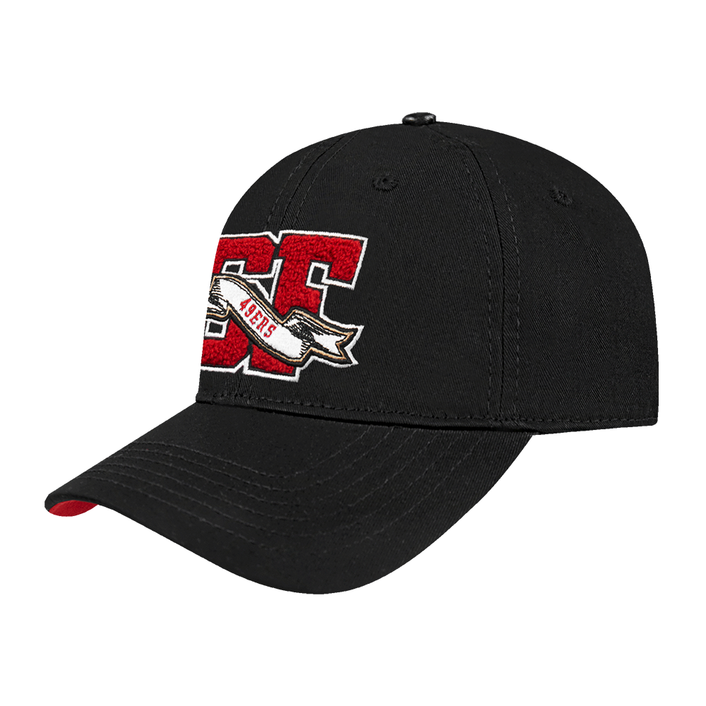 NFL SAN FRANCISCO 49ERS TEAM PENNANTS MEN'S DAD HAT (BLACK)