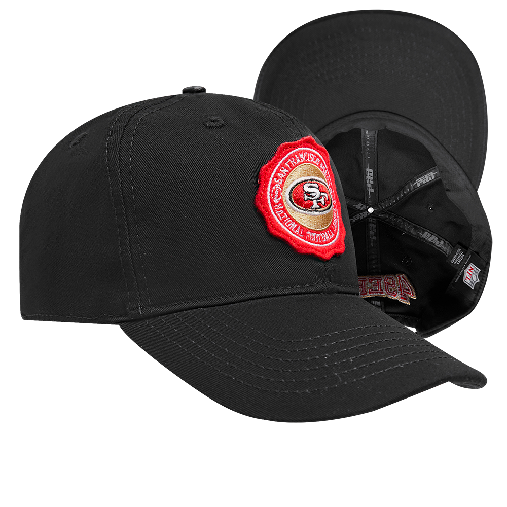 NFL SAN FRANCISCO 49ERS CREST EMBLEM DAD HAT BLACK Pro Standard