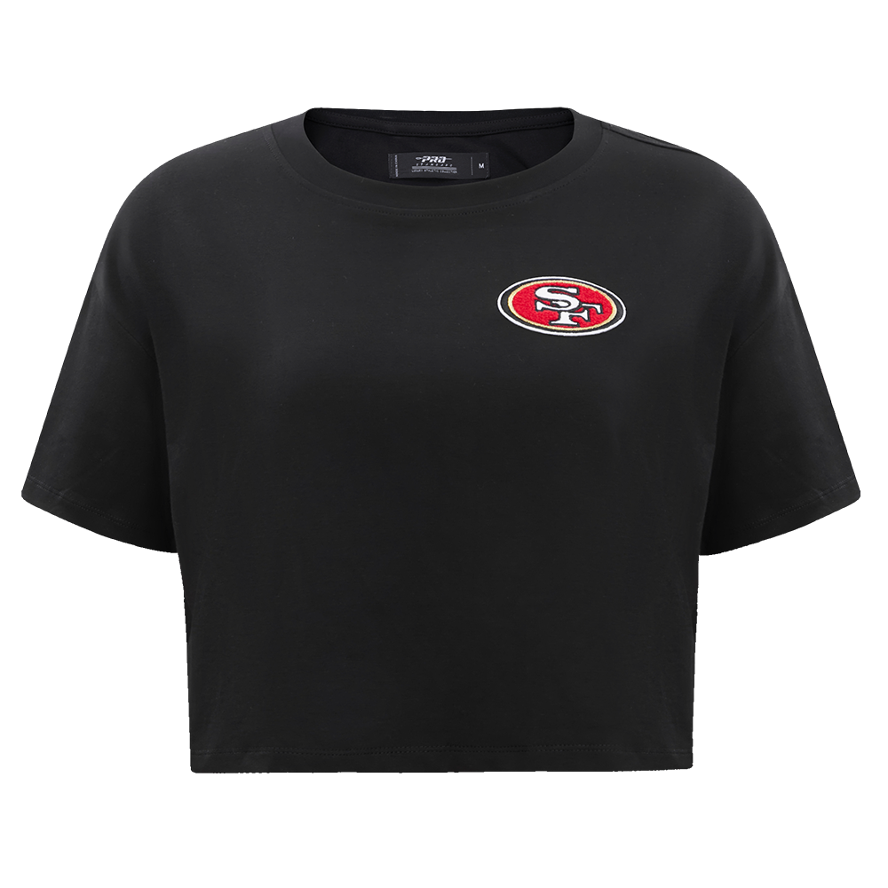 NFL SAN FRANCISCO 49ERS CLASSIC SJ BOXY TEE (BLACK)