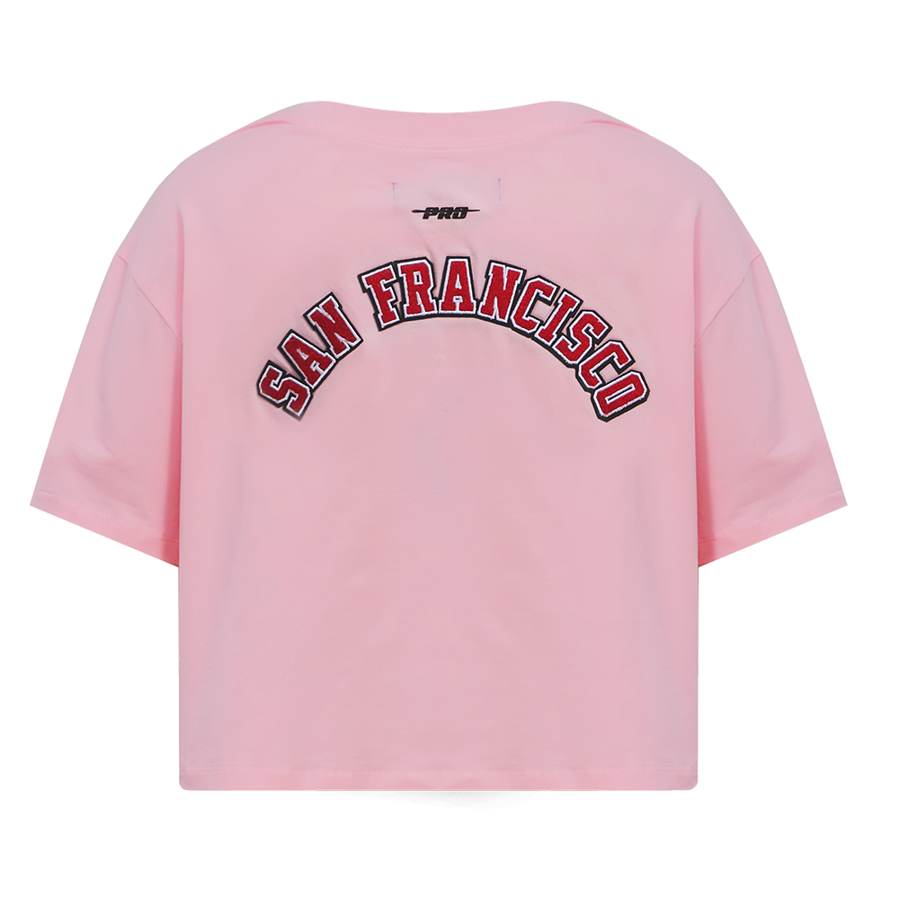 Women's Pro Standard Pink Los Angeles Rams Cropped Boxy T-Shirt