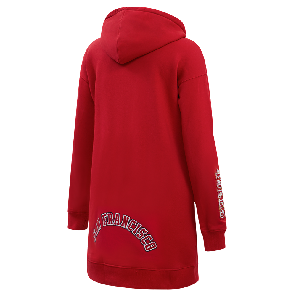 SAN FRANCISCO 49ERS CLASSIC FLC HOODIE DRESS (WHITE) – Pro Standard