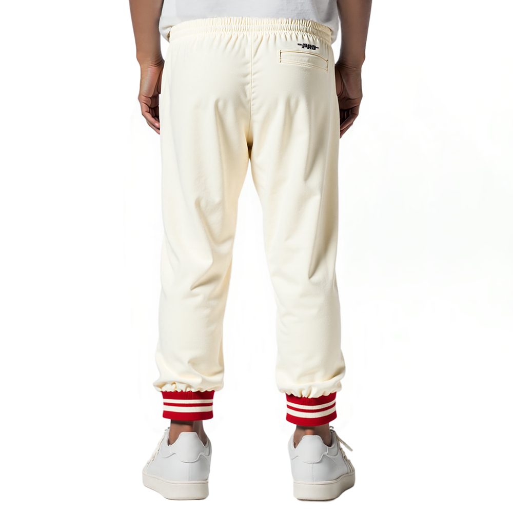 NFL SAN FRANCISCO 49ERS RETRO CLASSIC BIG BOYS RIB FLC SWEATPANT (EGGSHELL/ RED)