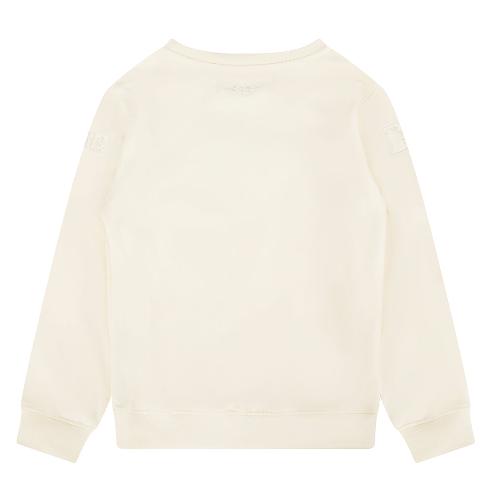 NFL SAN FRANCISCO 49ERS NEUTRAL BIG BOYS FLEECE CREWNECK (EGGSHELL)