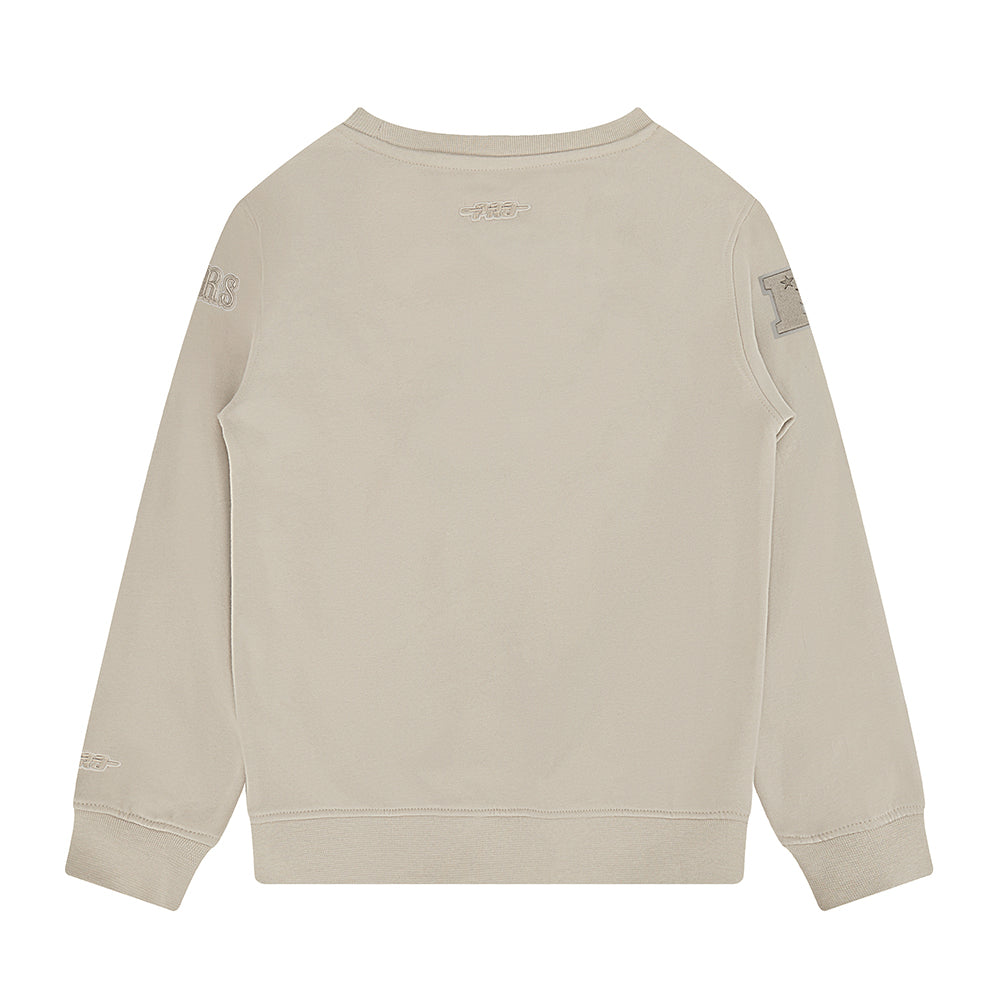 NFL SAN FRANCISCO 49ERS NEUTRAL BIG BOYS FLEECE CREWNECK (TAUPE)