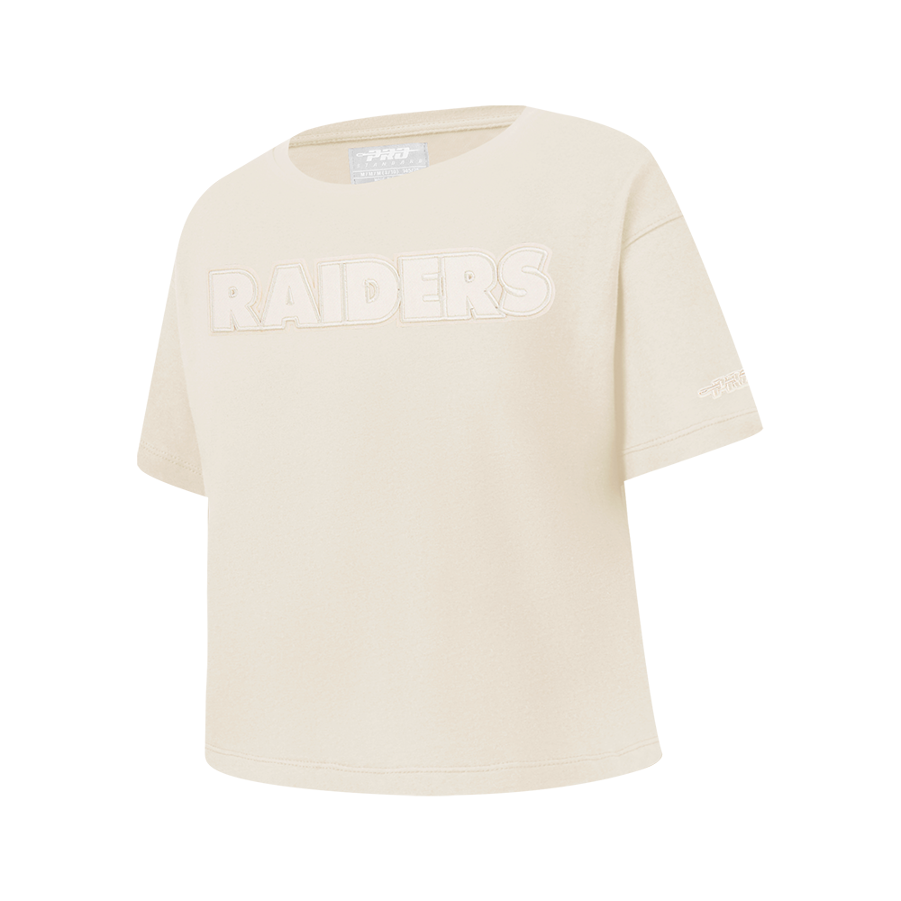 NFL SAN FRANCISCO 49ERS NEUTRAL BIG GIRLS SHORT SLEEVE BOXY TEE (EGGSHELL)