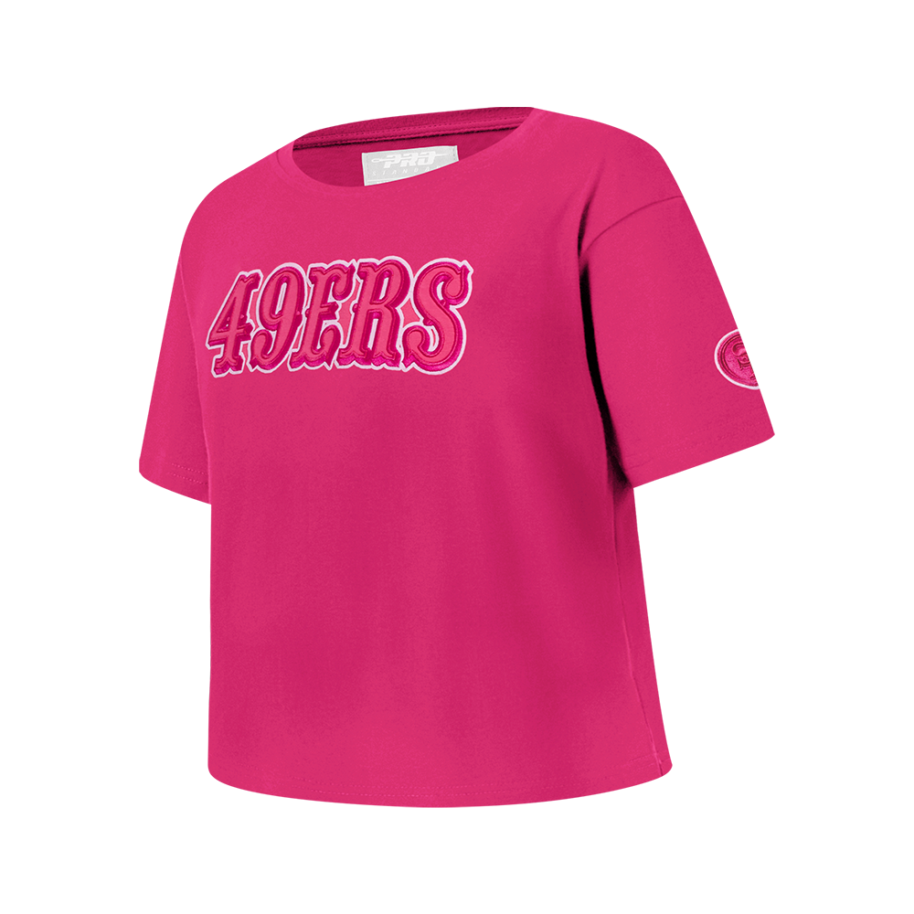NFL SAN FRANCISCO 49ERS TRIPLE PINK BIG GIRLS SHORT SLEEVE BOXY TEE (BEETROOT PURPLE)