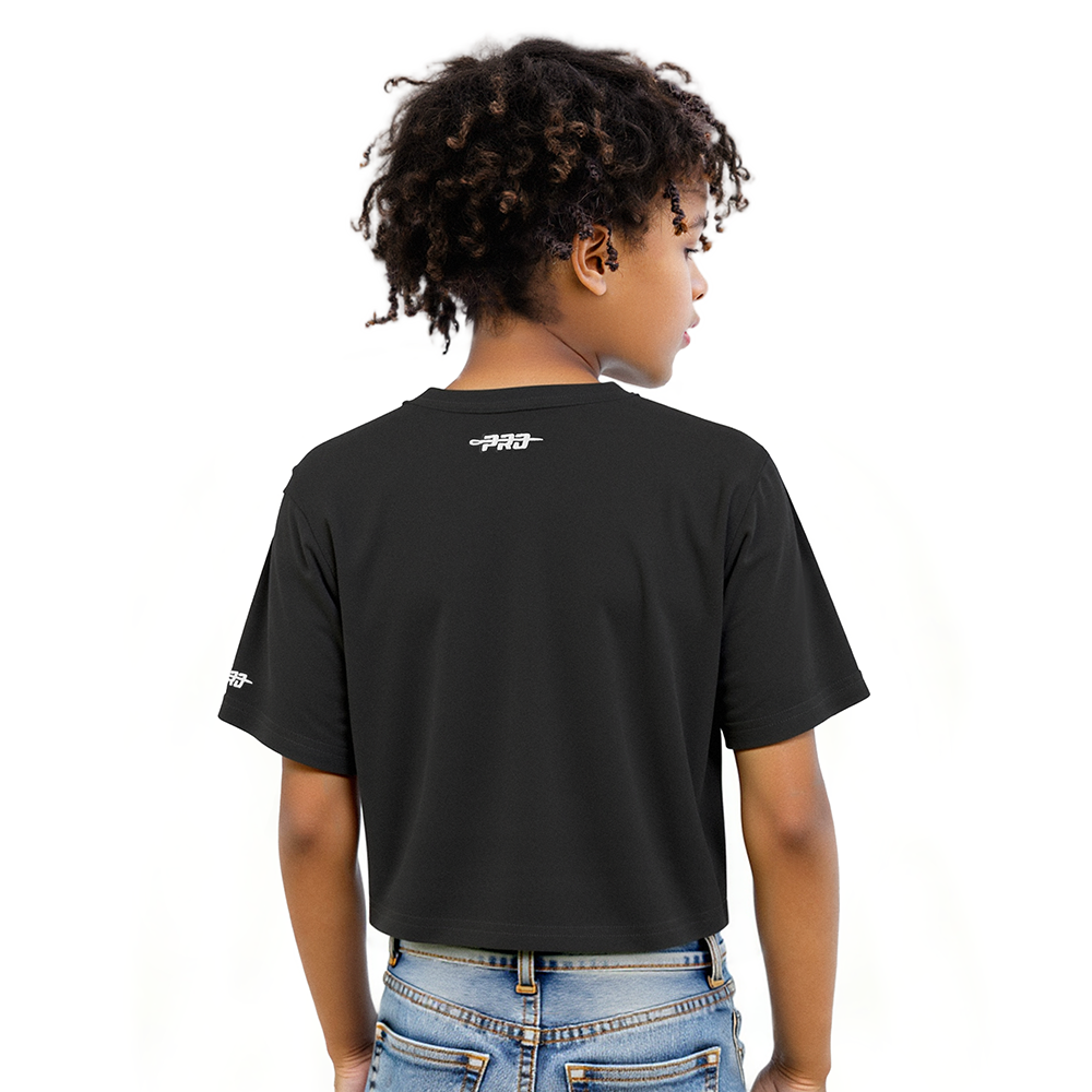 NFL SAN FRANCISCO 49ERS RETRO CLASSICS BIG GIRL'S SS BOXY TEE (BLACK)