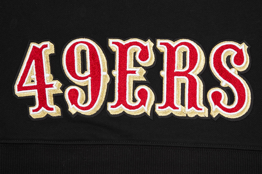 SAN FRANCISCO 49ERS CLASSIC FLC PO HOODIE (BLACK)