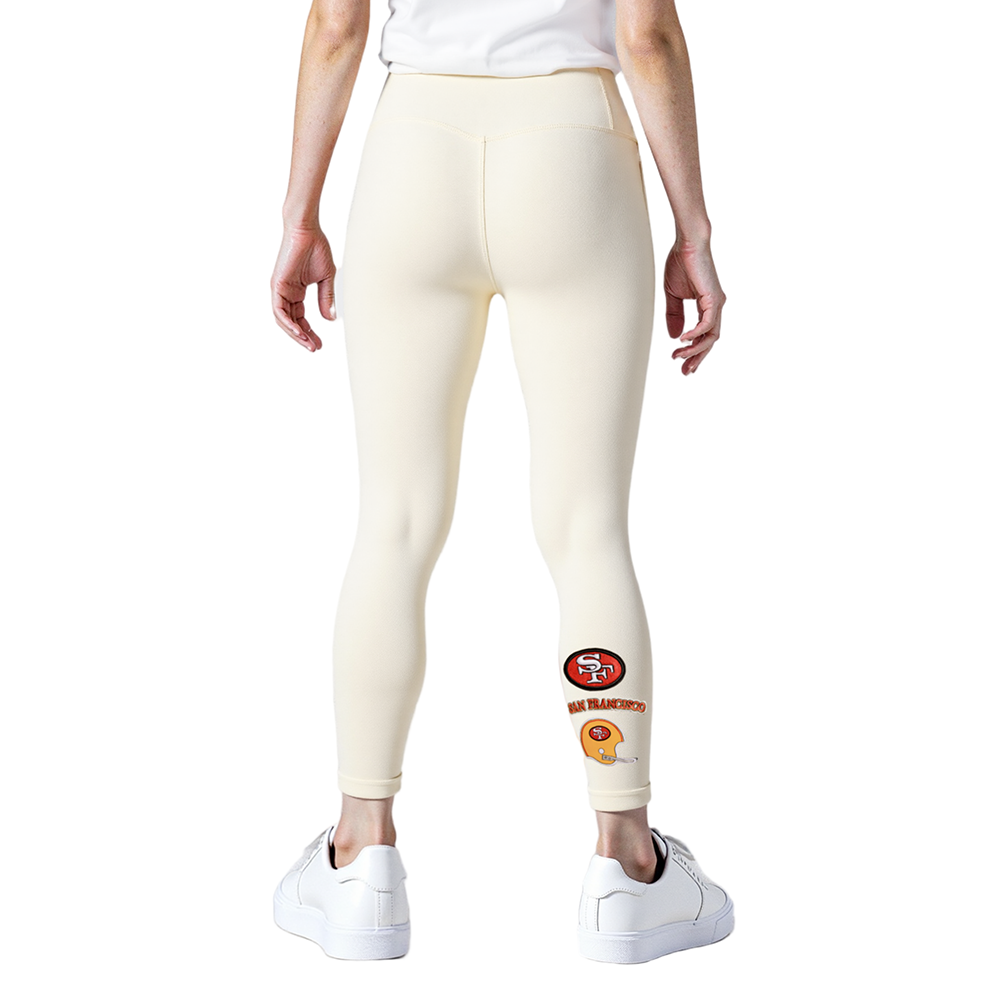 NFL SAN FRANCISCO 49ERS RETRO CLASSIC WOMEN'S JERSEY LEGGING (EGGSHELL)
