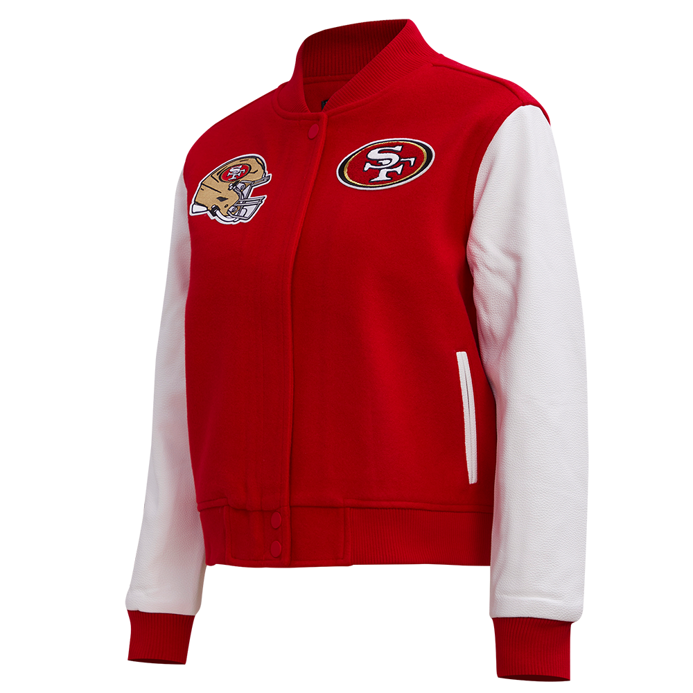 SAN FRANCISCO 49ERS CLASSIC WOOL VARSITY JACKET SIZE popular MED