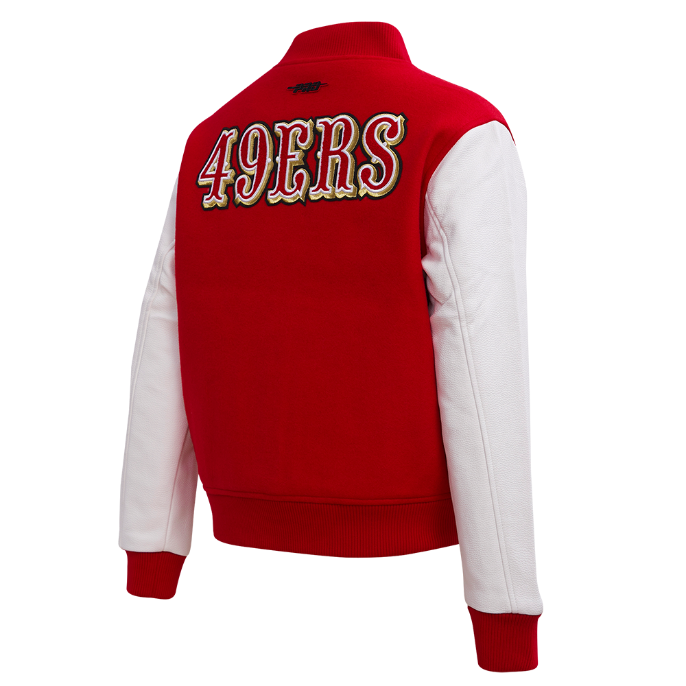 NFL SAN FRANCISCO 49ERS CLASSIC WOOL WOMEN'S VARSITY JACKET (RED/WHITE –  Pro Standard