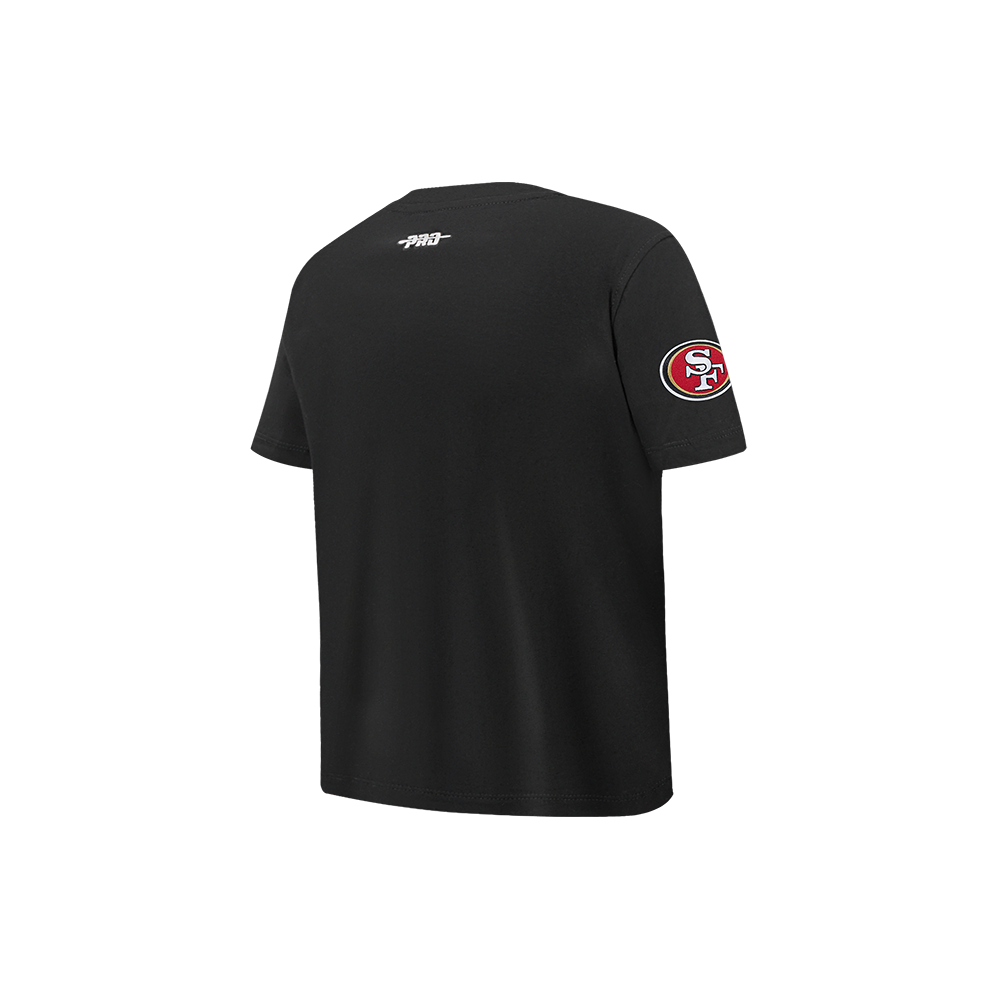 NFL SAN FRANCISCO 49ERS CLASSIC CHENILLE LITTLE BOY'S SS TEE (BLACK)
