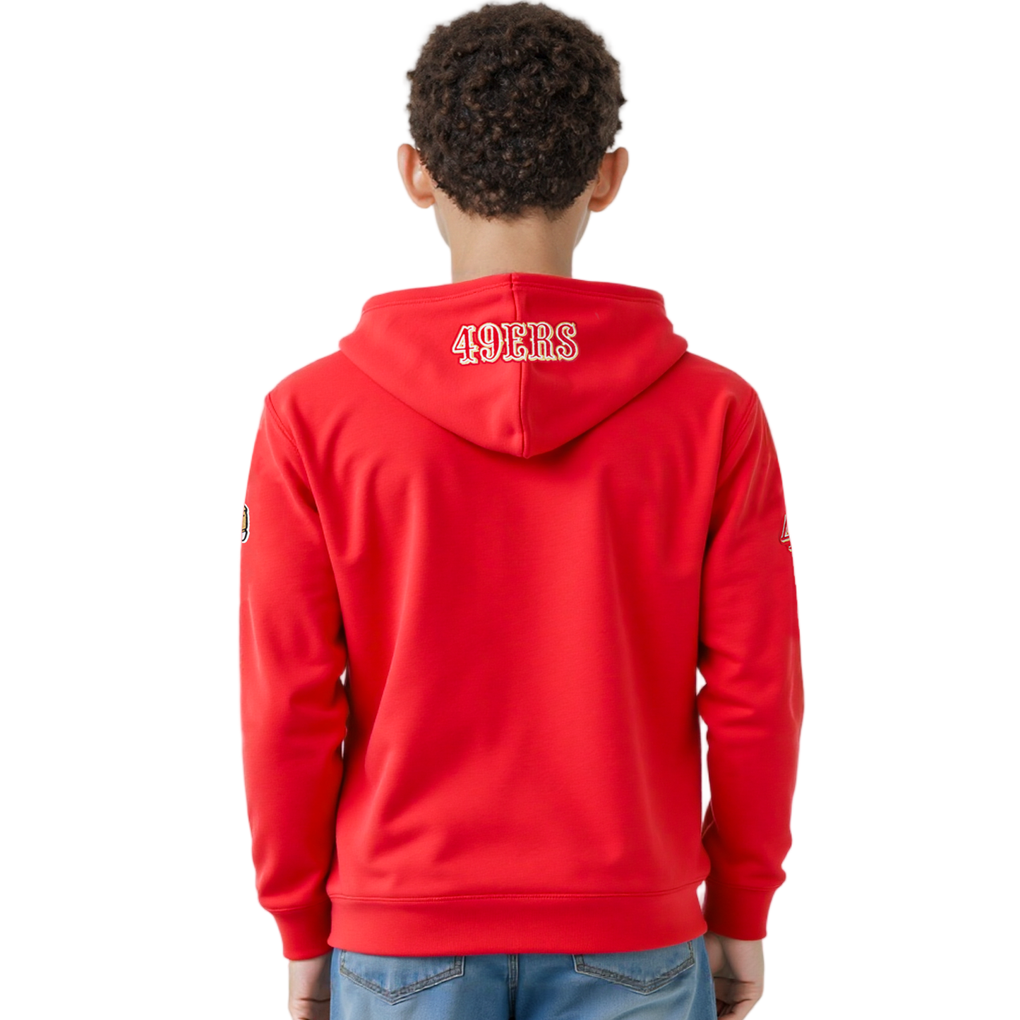 NFL SAN FRANCISCO 49ERS CLASSIC LITTLE BOYS FLEECE PULLOVER HOODIE (RED)