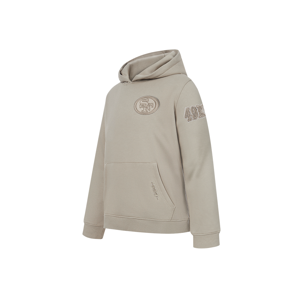 NFL SAN FRANCISCO 49ERS NEUTRAL LITTLE BOYS FLEECE PULLOVER HOODIE (TAUPE)