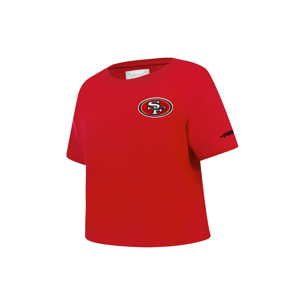 NFL SAN FRANCISCO 49ERS CLASSIC LITTLE GIRLS SHORT SLEEVE BOXY TEE (RED)