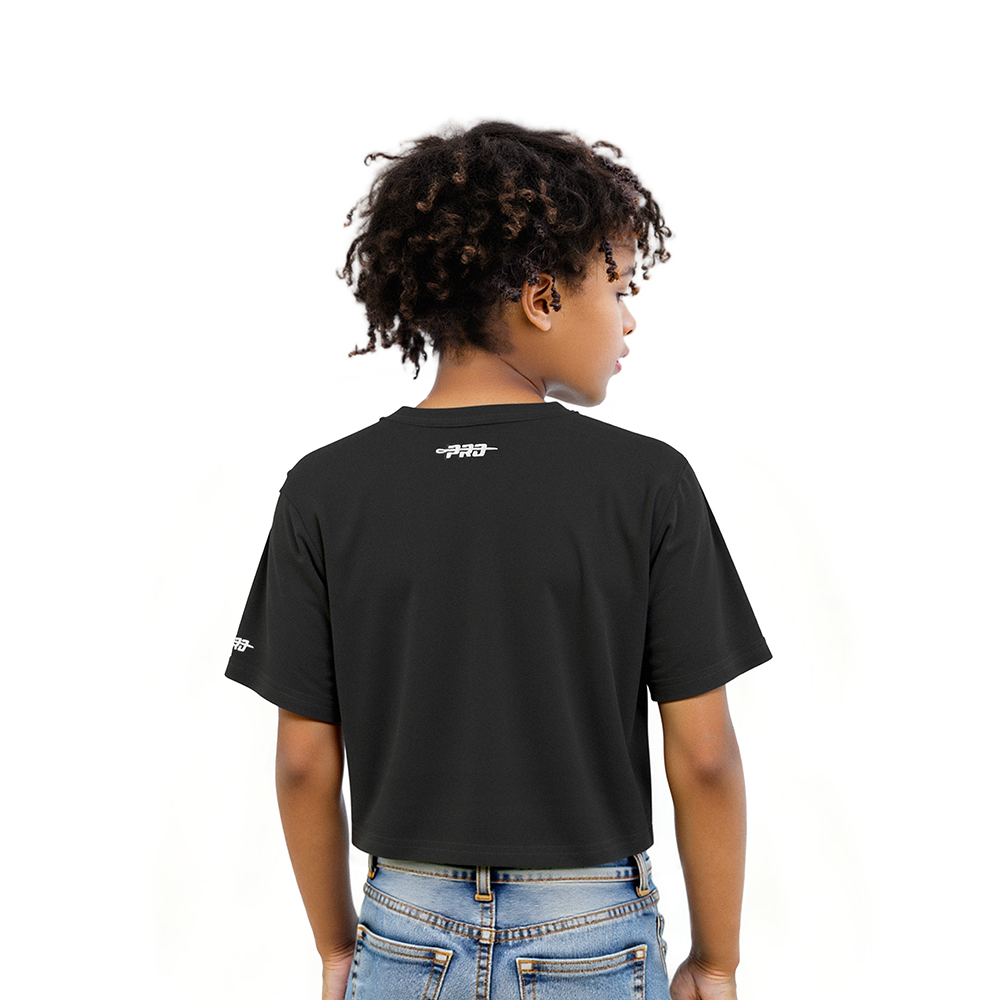 NFL SAN FRANCISCO 49ERS RETRO CLASSICS LITTLE GIRL'S SS BOXY TEE (BLACK)