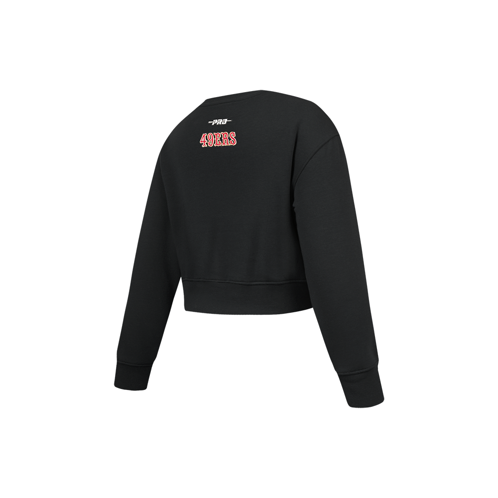 NFL SAN FRANCISCO 49ERS CLASSIC LITTLE GIRL'S FLC CREWNECK (BLACK)