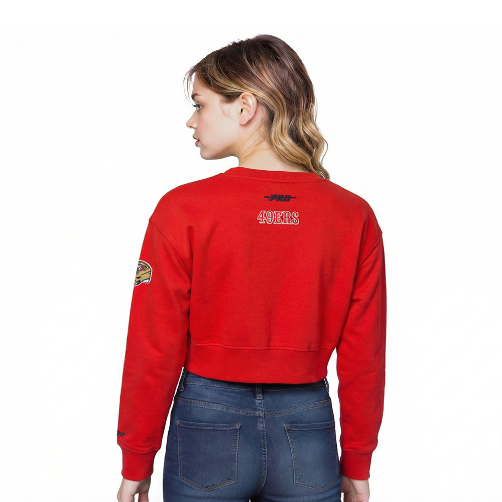 NFL SAN FRANCISCO 49ERS CLASSIC LITTLE GIRL'S FLC CREWNECK (RED)