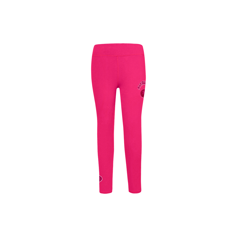 NFL SAN FRANCISCO 49ERS TRIPLE PINK LITTLE GIRLS LEGGING (BEETROOT PURPLE)