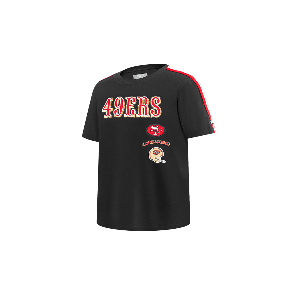 NFL SAN FRANCISCO 49ERS RETRO CLASSIC TODDLER BOYS SHORT SLEEVE TAPING TEE(BLACK/RED)
