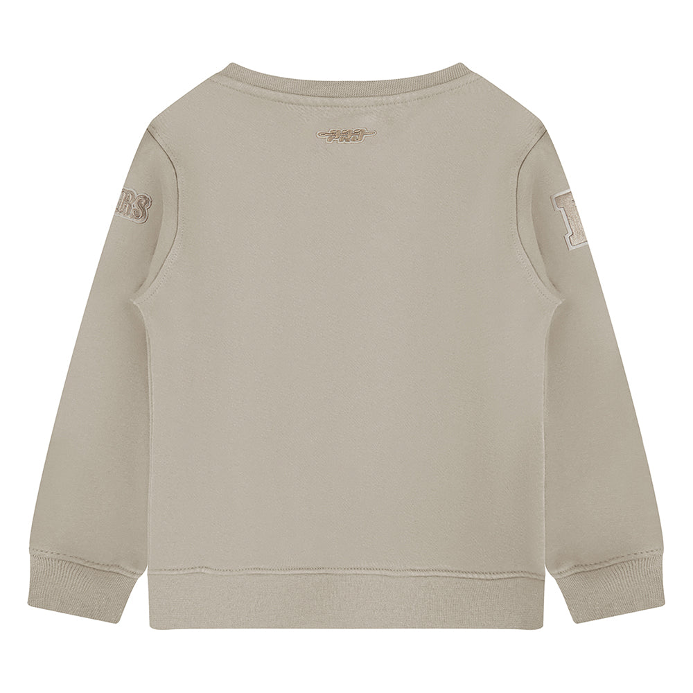 NFL SAN FRANCISCO 49ERS NEUTRAL TODDLER BOYS FLEECE CREWNECK (TAUPE)