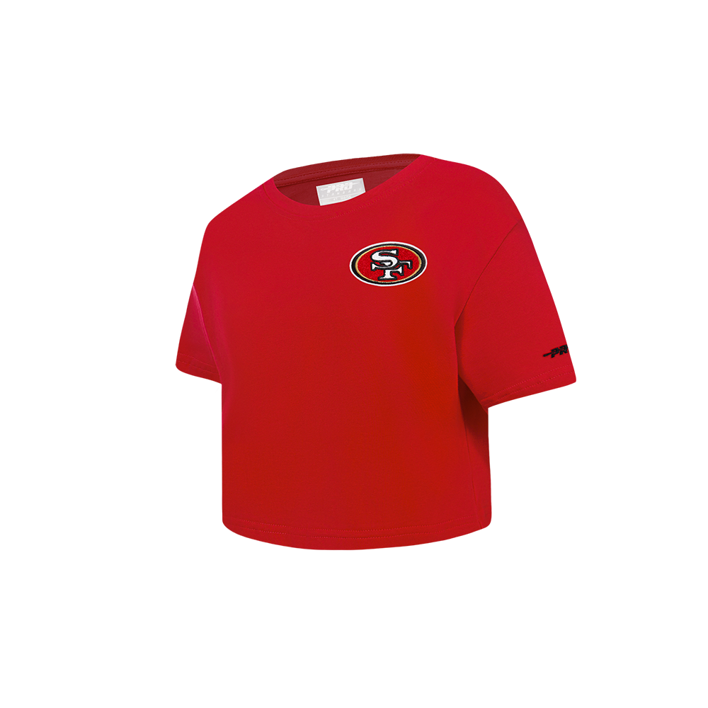 NFL SAN FRANCISCO 49ERS CLASSIC TODDLER GIRLS SHORT SLEEVE BOXY TEE (RED)