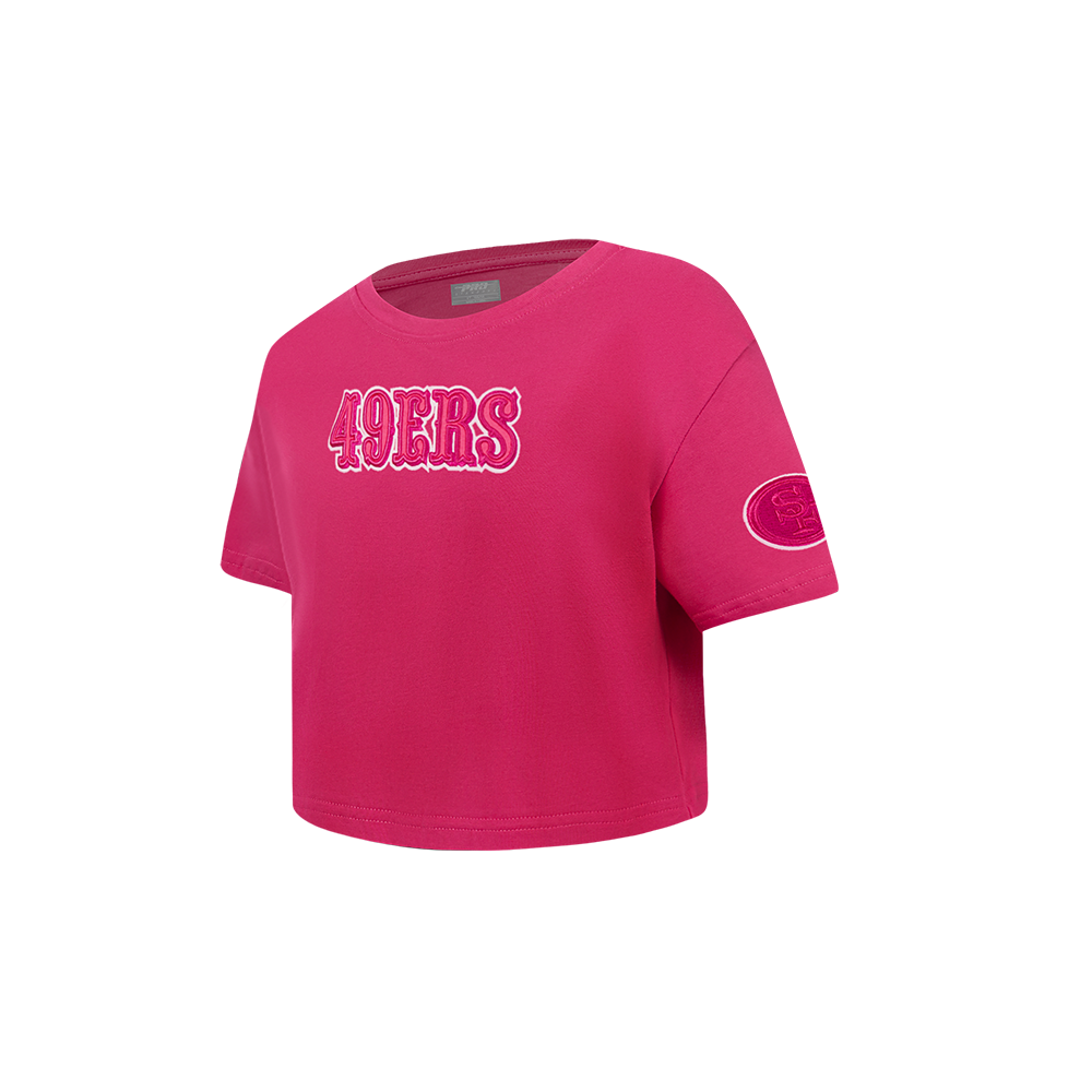 NFL SAN FRANCISCO 49ERS TRIPLE PINK TODDLER GIRLS SHORT SLEEVE BOXY TEE (BEETROOT PURPLE)