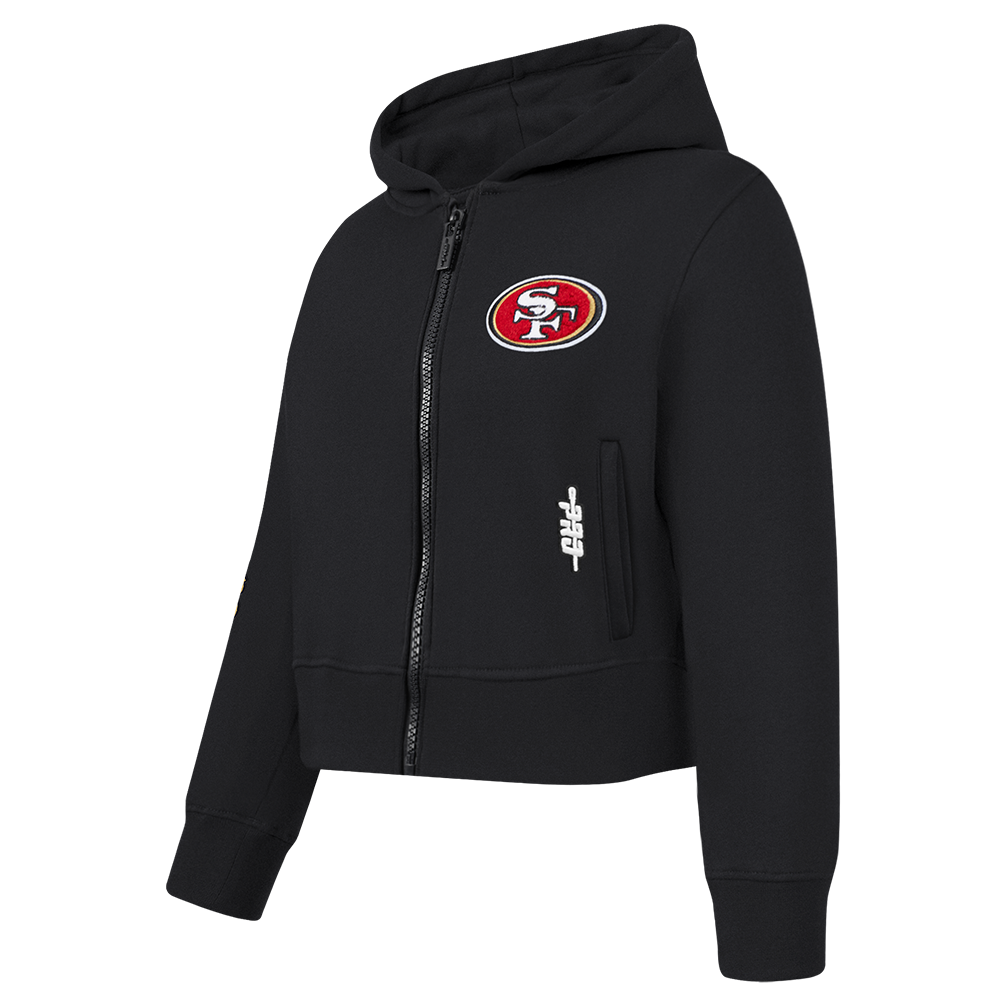 NFL SAN FRANCISCO 49ERS CLASSIC TODDLER GIRLS FLEECE FULL ZIP HOODIE  (RED)