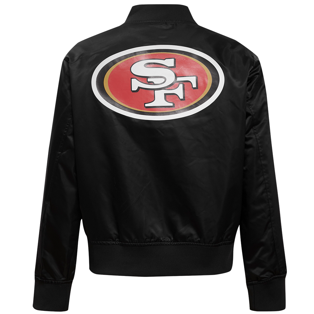 Black 49ers deals satin jacket