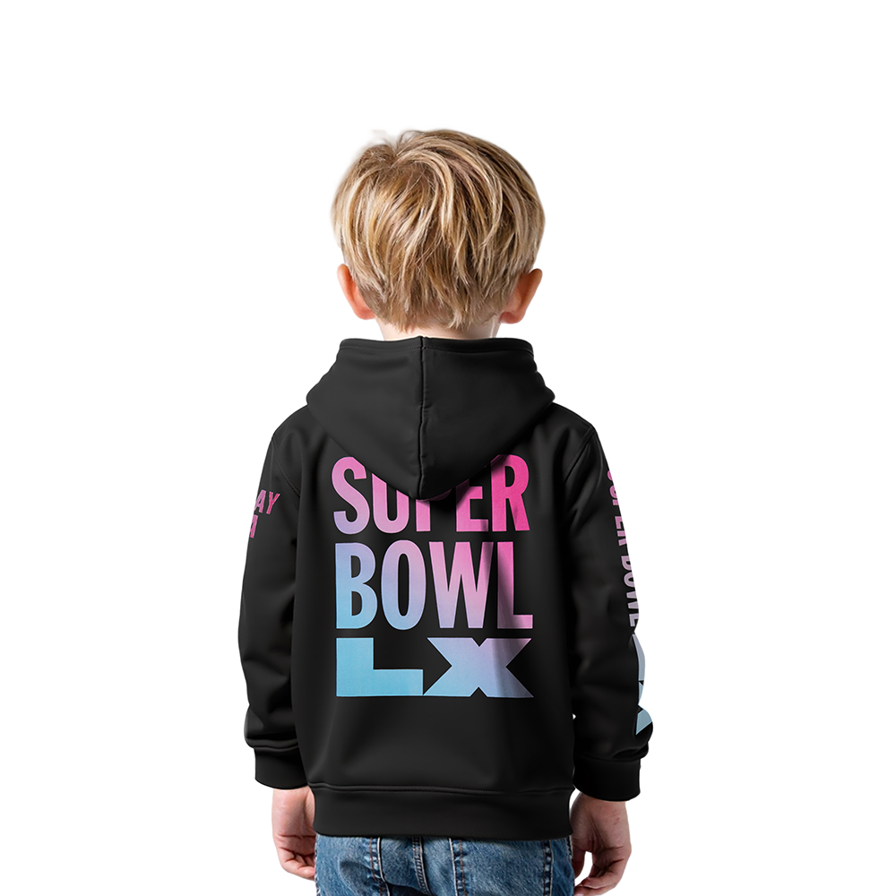 NFL SUPER BOWL 60 TODDLER BOYS FLEECE PO HOODIE (BLACK)
