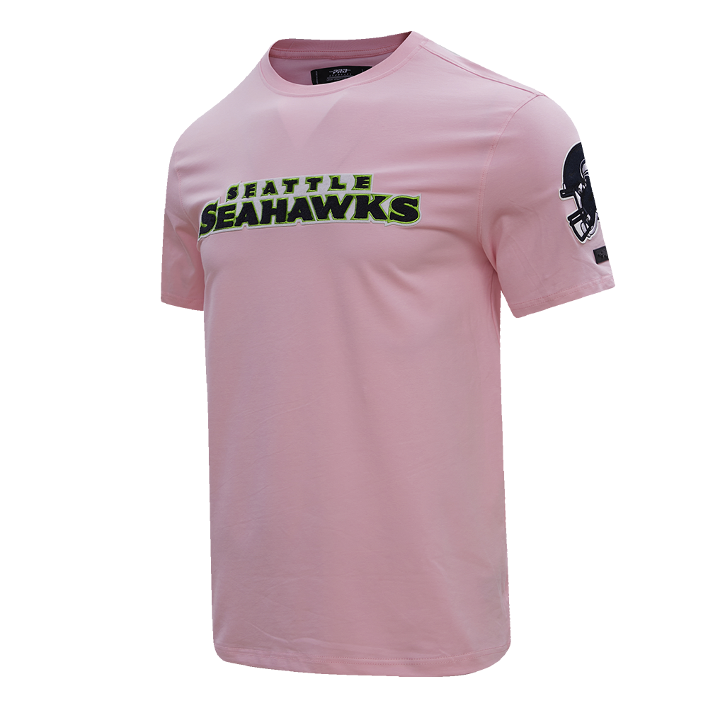 NFL SEATTLE SEAHAWKS CLASSIC CHENILLE SINGLE JERSEY TEE (PINK)