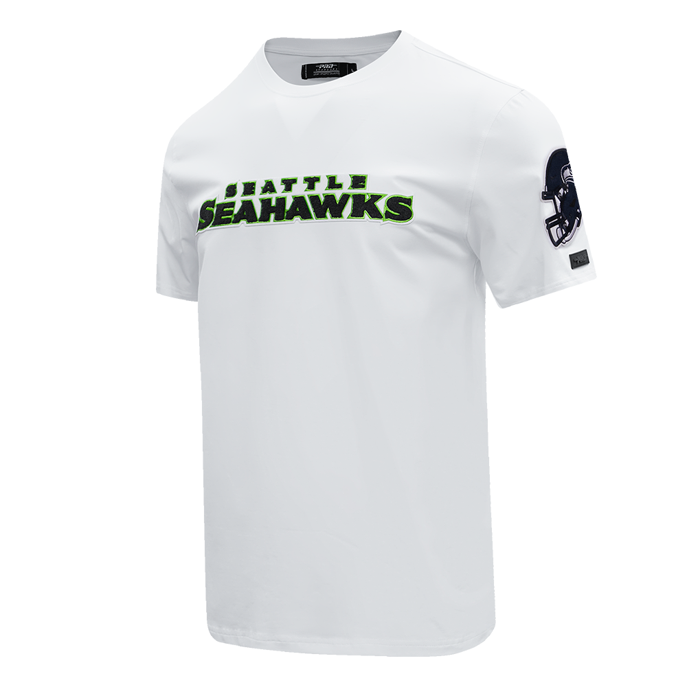 NFL SEATTLE SEAHAWKS CLASSIC CHENILLE SINGLE JERSEY TEE (WHITE)