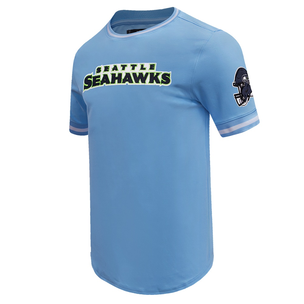 NFL SEATTLE SEAHAWKS CLASSIC CHENILLE DOUBLE KNIT TEE (UNIVERSITY BLUE)
