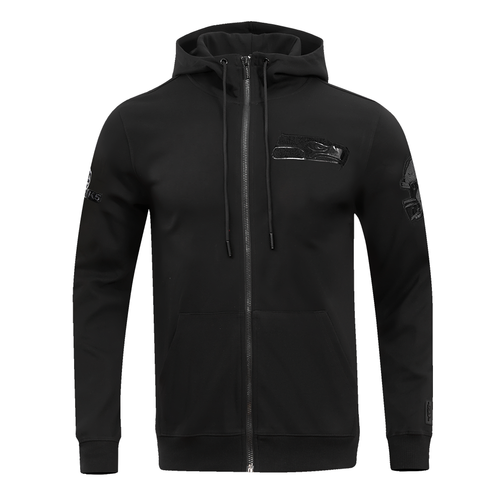 NFL SEATTLE SEAHAWKS WINGSPAN MEN'S DROP SHOULDER FLC PO HOODIE (MIDNIGHT NAVY)