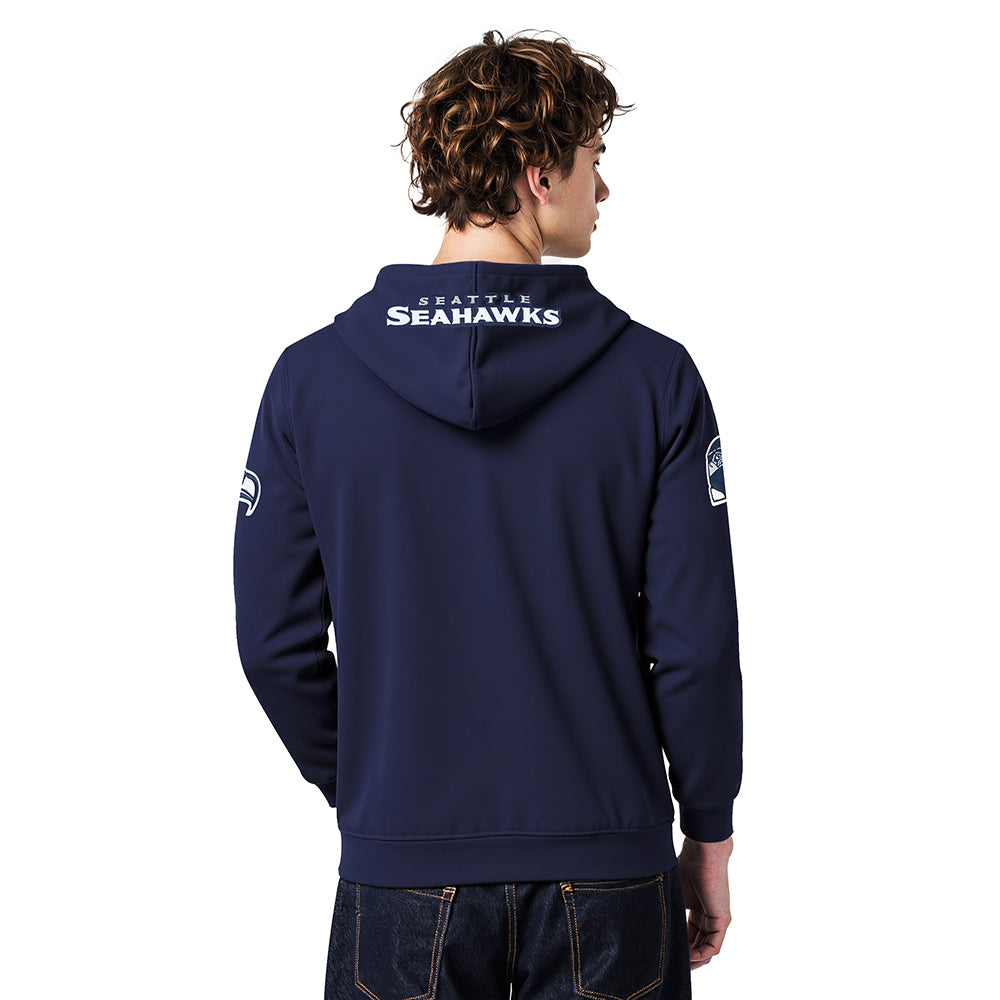 NFL SEATTLE SEAHAWKS OLD ENGLISH MEN'S PO HOODIE (MIDNIGHT NAVY)