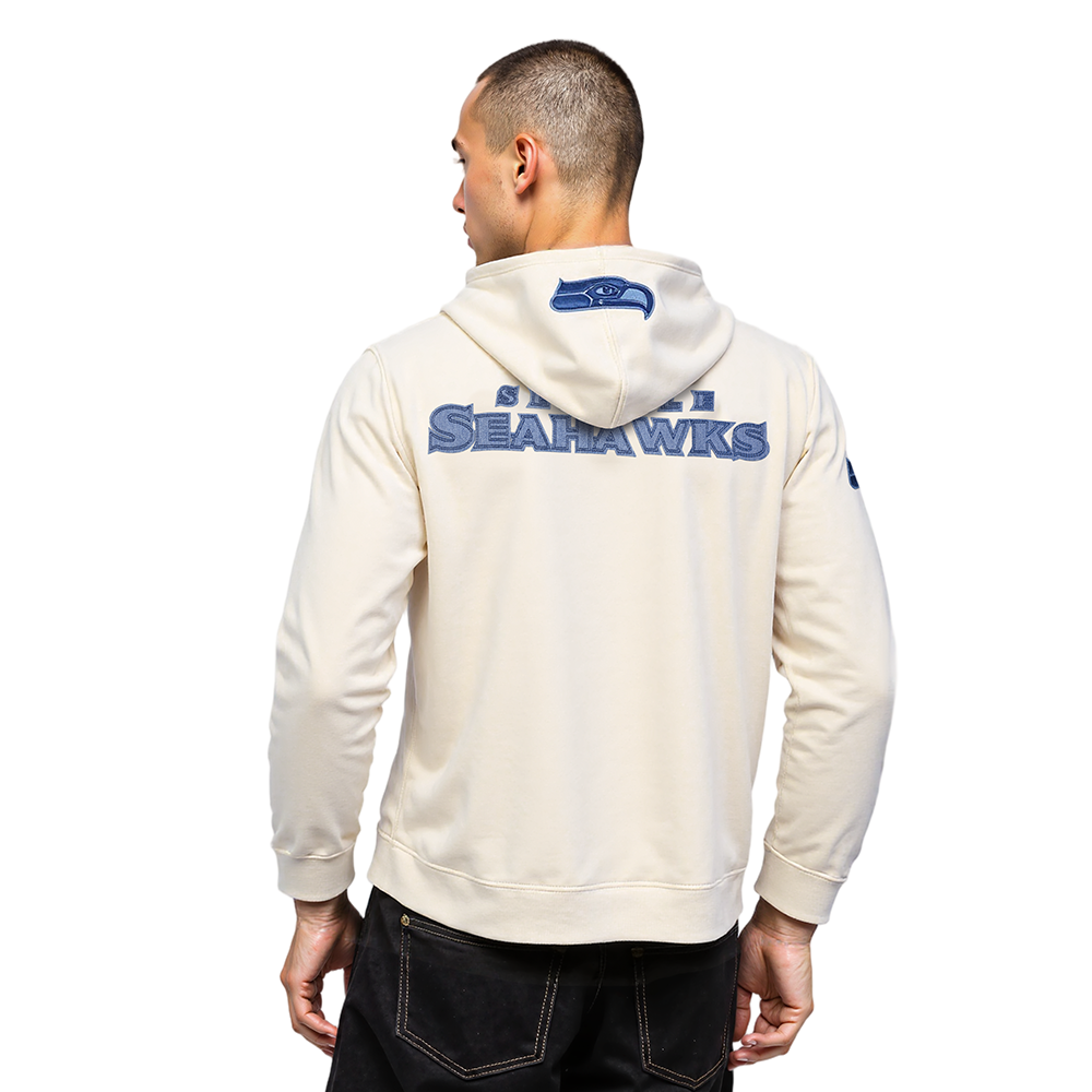 NFL SEATTLE SEAHAWKS VARSITY BLUES MEN'S FLC PO HOODIE (LINEN)