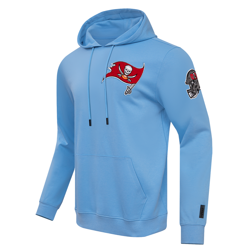NFL TAMPA BAY BUCCANEERS CLASSIC CHENILLE DOUBLE KNIT PULLOVER HOODIE (UNIVERSITY BLUE)