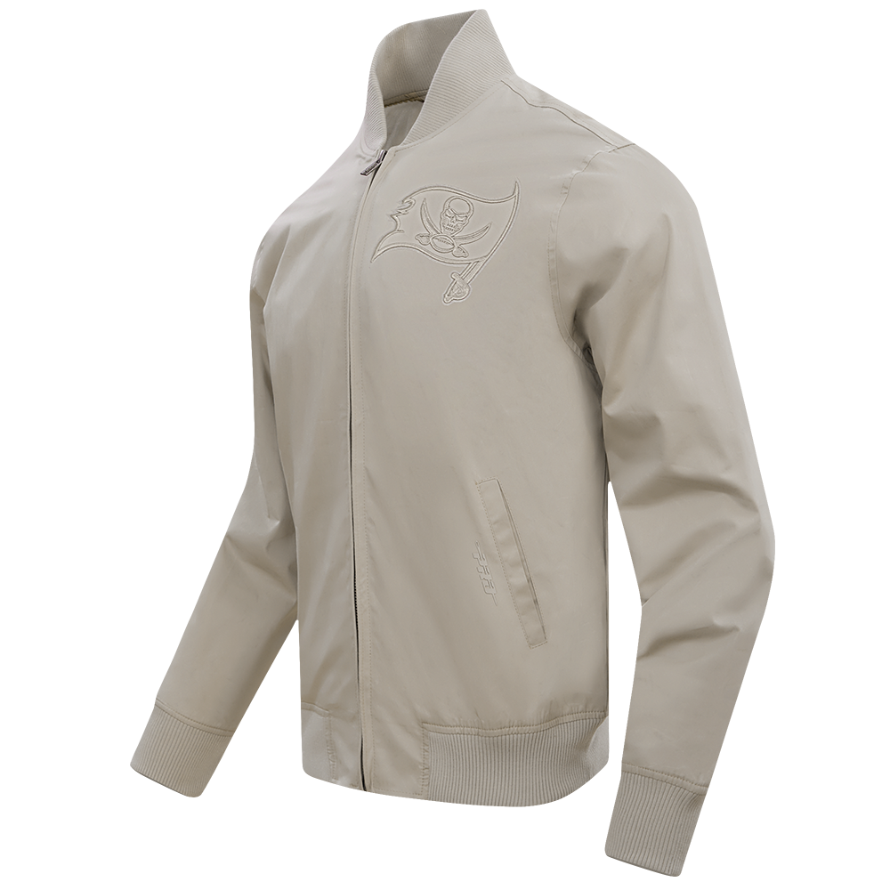 NFL TAMPA BAY BUCCANEERS NEUTRAL MEN'S TWILL JACKET (TAUPE)
