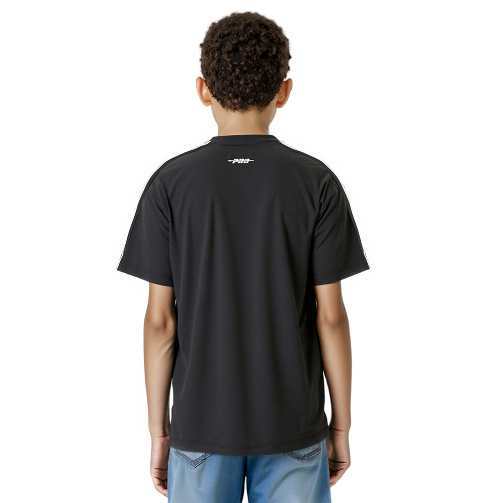 NFL TAMPA BAY BUCCANEERS RETRO CLASSIC SINGLE JERSEY BIG BOYS SINGLE JERSEY TAPING TEE (BLACK)