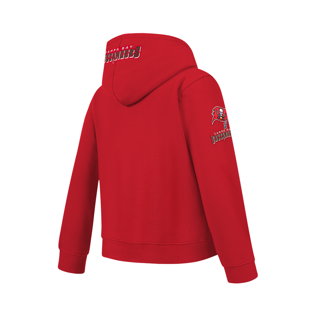 NFL TAMPA BAY BUCCANEERS CLASSIC CHENILLE BIG BOY'S FLEECE PO HOODIE (RED)