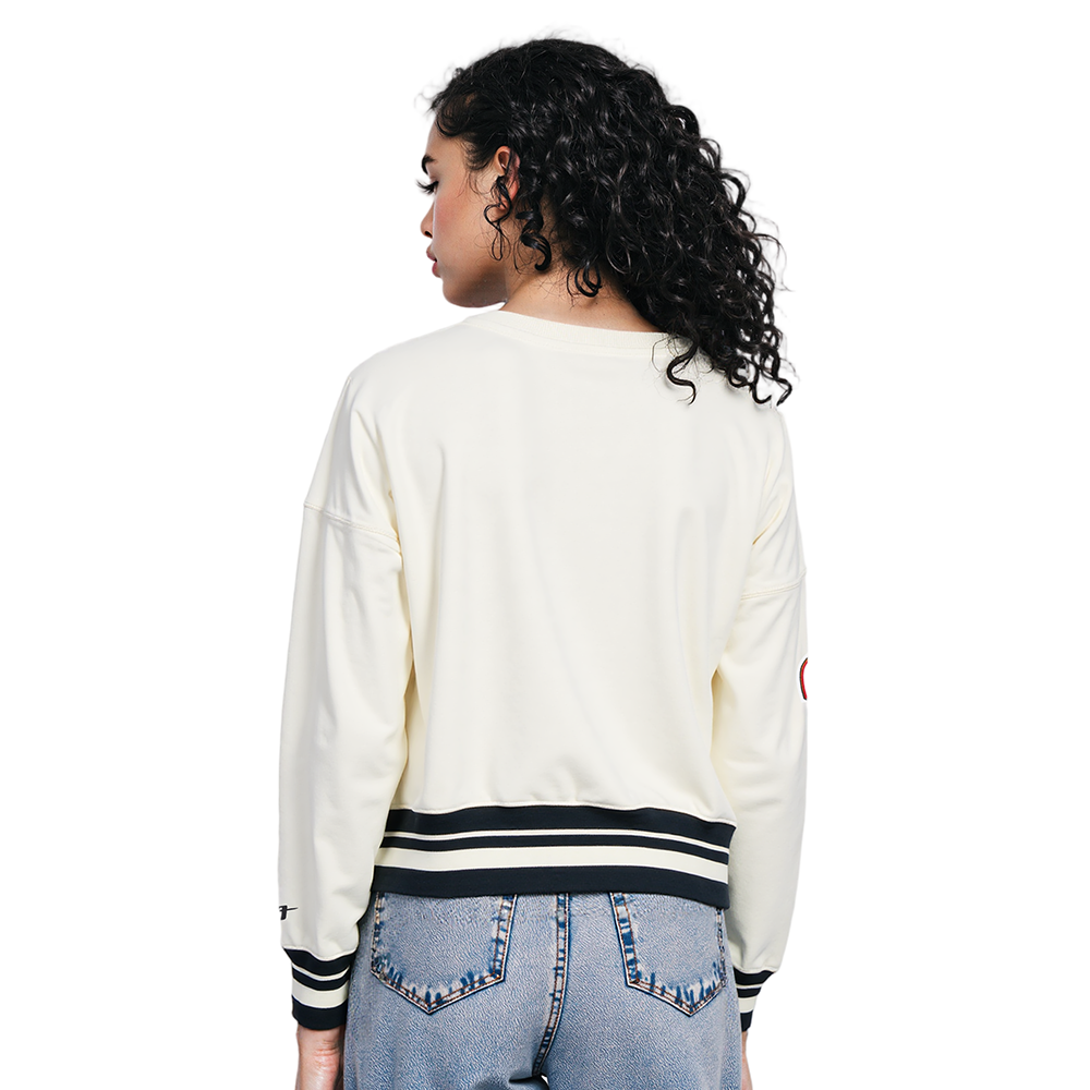 NFL TAMPA BAY BUCCANEERS RETRO CLASSIC WOMEN'S CREWNECK (EGGSHELL/BLACK)