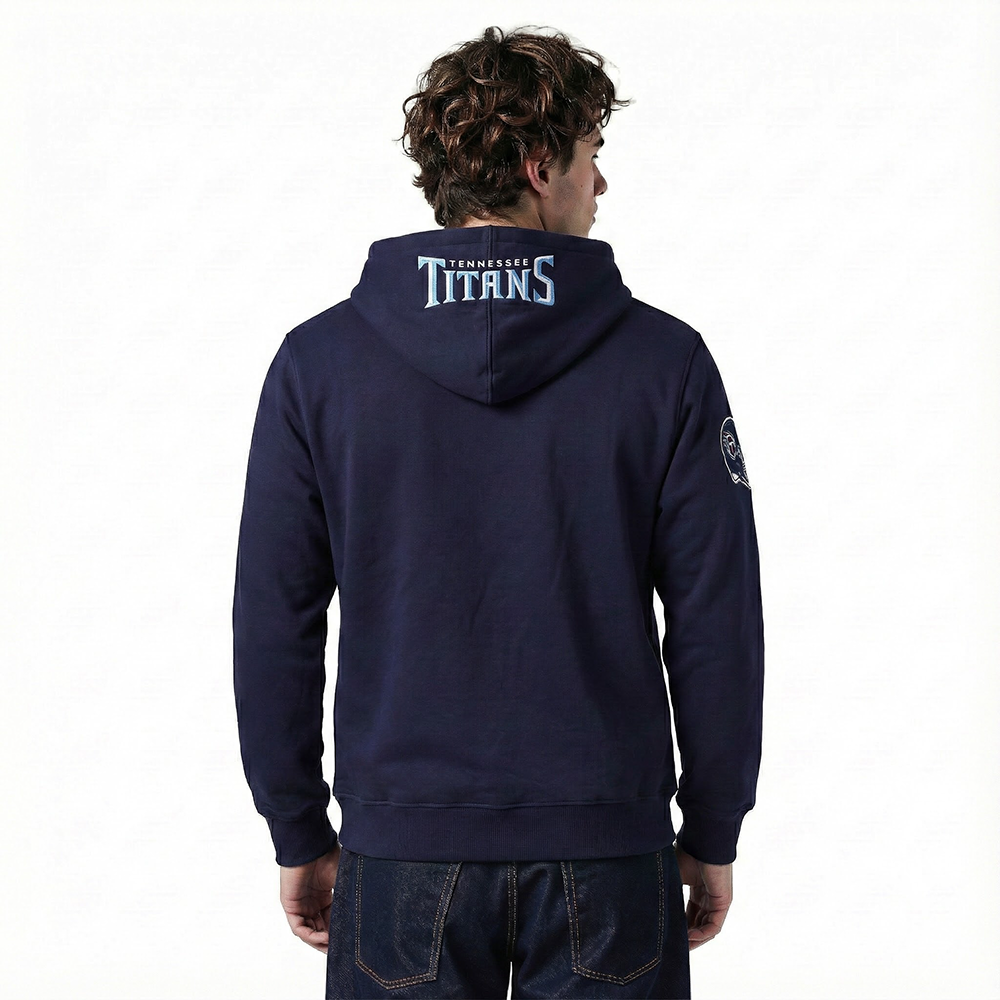 NFL TENNESSEE TITANS OLD ENGLISH MEN'S PO HOODIE (MIDNIGHT NAVY)
