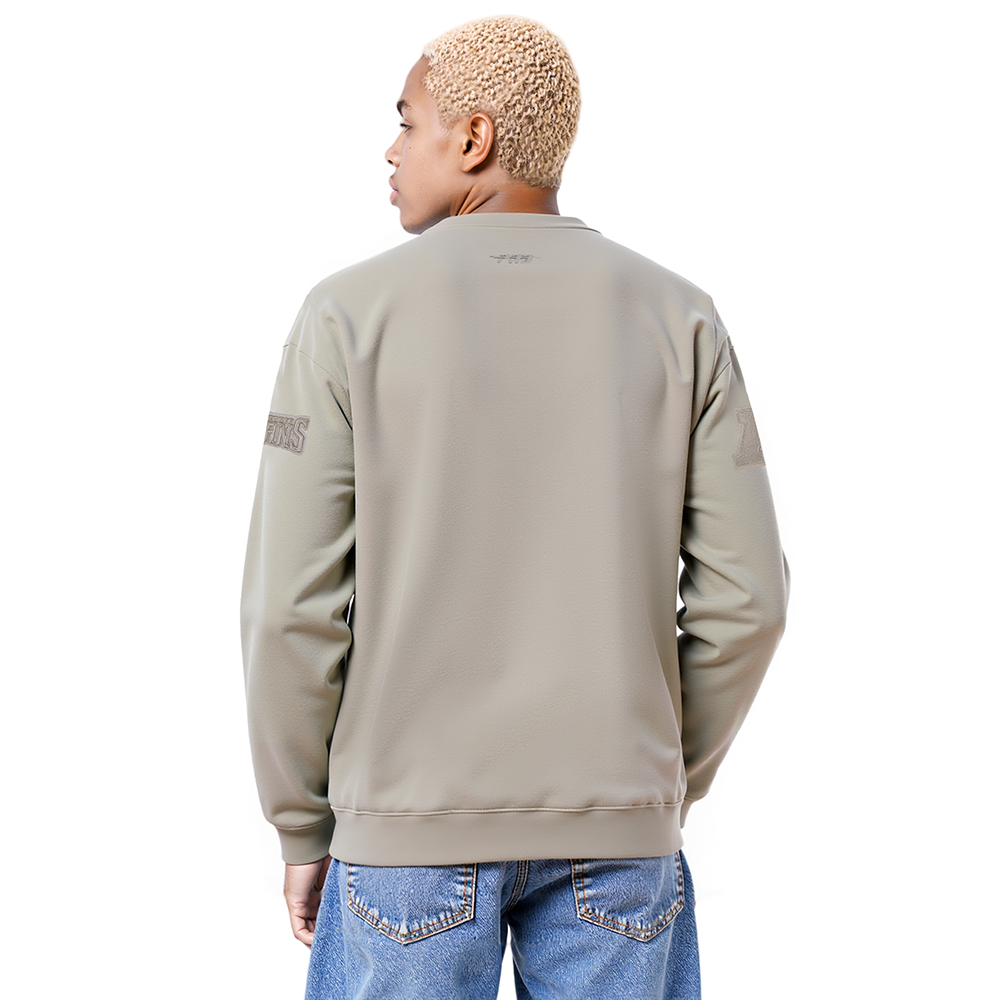 NFL TENNESSEE TITANS NEUTRAL MEN'S DROP SHOULDER FLC CREWNECK (TAUPE)