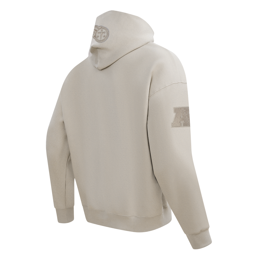 NFL TENNESSEE TITANS NEUTRAL MEN'S DROP SHOULDER FLC PO HOODIE (TAUPE)